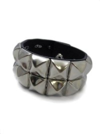 【新品】２連スタッズブレス(シルバー) (bracelet) BR_030_B116