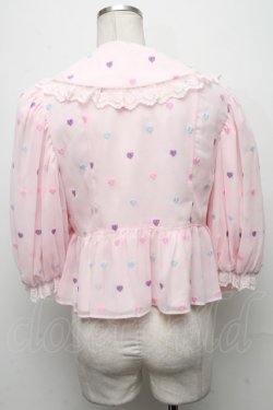 画像2: Angelic Pretty / Candy Petit Heartハイウエストブラウス  ピンク S-24-12-04-027-AP-BL-AS-ZS