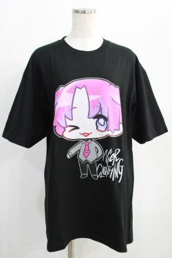 画像1: NieR Clothing / プリント半袖CUTSEW XL 黒 H-25-01-09-050-PU-TO-KB-ZH