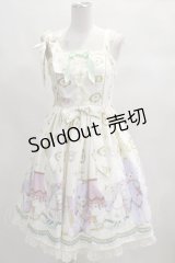 Angelic Pretty  / Charlotte's Bear胸フリルジャンパースカートセット H-23-02-17-085h-1-OP-AP-L-NS-ZH.S