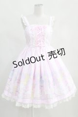 Angelic Pretty  / Cotton Candy Shopジャンパースカート&バレッタ H-23-03-14-003h-1-OP-AP-L-SK-ZH