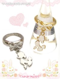 【新品】プードルちゃんドロップリング（ring）シルバー RG_067_B25