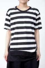 【新品】裾切替ボーダーTシャツ(Tshirt) g_tp TS_035_D004