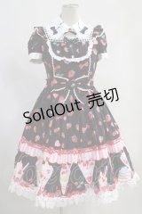 Angelic Pretty / Strawberry Parlouｒワンピース Free ブラック H-23-11-27-022-AP-OP-NS-ZH