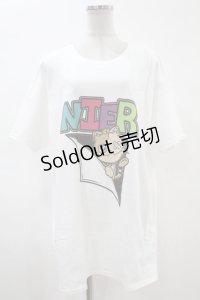 NieR Clothing / プリント半袖CUTSEW XL 白 H-24-01-11-1031-PU-TO-KB-ZT383