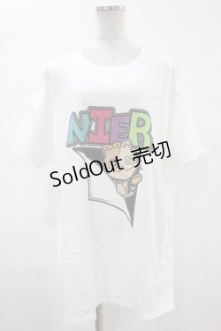 画像1: NieR Clothing / プリント半袖CUTSEW XL 白 H-24-01-11-1031-PU-TO-KB-ZT383