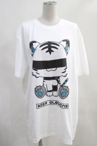 NieR Clothing / プリント半袖CUTSEW XL 白 H-24-01-12-036-PU-TO-KB-ZT384