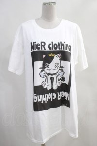 NieR Clothing / プリント半袖CUTSEW XL 白 H-24-01-12-040-PU-TO-KB-ZT384