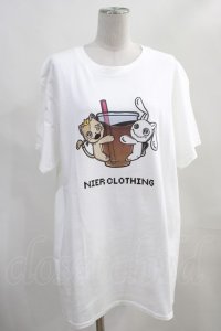 NieR Clothing / プリント半袖CUTSEW XL 白 H-24-01-12-041-PU-TO-KB-ZT384