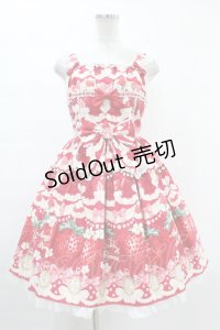 Angelic Pretty / Melty Berry Princessジャンパースカート Free レッド H-24-01-13-1027-AP-OP-NS-ZH