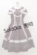 metamorphose / 【プラスサイズ】はしごレースリボンケープ付きジャンパースカート (無地) プラスサイズ 紫×白(Purple/White) H-24-02-04-1088-ME-OP-NS-OS