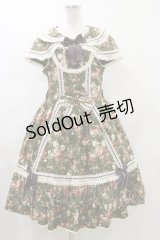 metamorphose / 【プラスサイズ】はしごレースリボンケープ付きジャンパースカート (花柄) プラスサイズ Green H-24-02-04-1089-ME-OP-NS-ZH