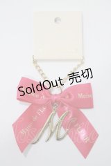 Maison de FLEUR / イニシャルリボンチャーム  ピンク H-24-03-12-077-LO-ZA-NS-ZH