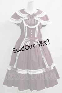 metamorphose / 【プラスサイズ】はしごレースリボンケープ付きジャンパースカート (無地) プラスサイズ 紫×白(Purple/White) H-24-03-17-1003-ME-OP-NS-ZH