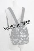 NieR Clothing / 総柄BACK PACK  黒 H-24-04-16-1034-PU-BG-KB-ZH