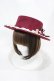 画像1: axes femme / 巻きバラリボンカンカン帽  ボルドー H-24-05-09-1006-AX-AC-NS-ZH (1)