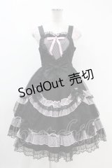 Angelic Pretty / トッピングハートジャンパースカート Free ブラック/ピンク H-24-05-11-1028-AP-OP-NS-ZH