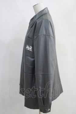 画像2: NieR Clothing / 3POCKET裏起毛高品質ライダースジャケット グレー H-24-05-17-1022-PU-JA-KB-ZT-CL001