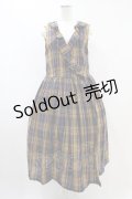 Jane Marple Dans Le Saｌon / Madras check cache-coeur dress  ネイビー H-24-06-01-1034-JM-OP-KB-ZH