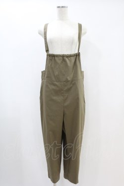 画像1: Jane Marple Dans Le Saｌon / Tapered salopette pants M カーキ H-24-06-01-1012-JM-PA-KB-ZH