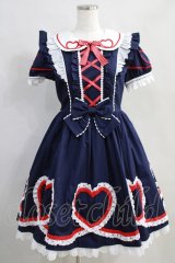 Angelic Pretty / ハートフルワンピース Free ネイビー H-24-06-02-007-AP-OP-NS-ZH