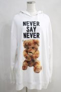 MILKBOY / NEVER SAY NEVER HOODIE  白 H-24-06-03-1013-MB-TO-KB-ZT332