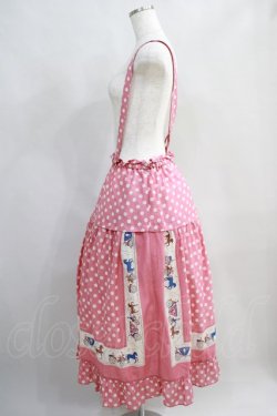 画像2: Jane Marple / Polka dots parade suspenders skirt  ピンク H-24-06-04-1005-JM-SK-KB-ZT99