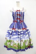 metamorphose / Dreamy Little Farm はしごレースフリルジャンパースカート サイズ1（通常サイズ） ブルー H-24-06-09-1041-ME-OP-NS-ZH