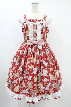 画像1: Angelic Pretty / Vintage Toysジャンパースカート Free レッド H-24-06-09-1046-AP-OP-NS-ZH