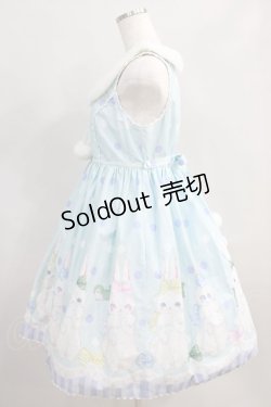 画像2: Angelic Pretty / マシュマロバニー襟付ジャンパースカート Free サックス H-24-06-10-015-AP-OP-NS-ZH