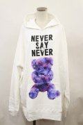 MILKBOY / NEVER SAY NEVER HOODIE  ホワイト H-24-06-11-018-MB-TO-KB-ZT318