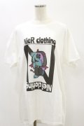 NieR Clothing / プリント半袖CUTSEW XL 白 H-24-06-13-054-PU-TO-KB-ZH