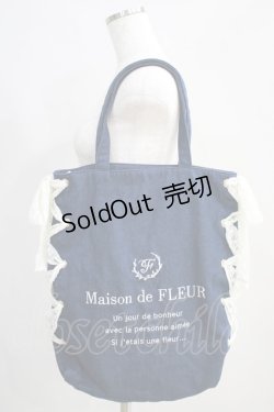 画像1: Maison de FLEUR / ラフォーレ原宿限定レースアップトートバッグ  インディゴ H-24-06-14-056-LO-BG-NS-ZH