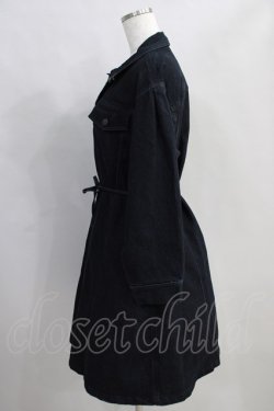 画像2: axes femme POETIQUE / デニム羽織りシャツワンピース M ブラック H-24-06-15-035-AX-OP-NS-ZH