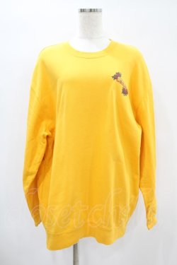 画像1: Candy Stripper / TIE DYE DEAD BEAR SWEAT 2 GOLD YELLOW H-24-06-15-1052-PU-TO-KB-ZT026