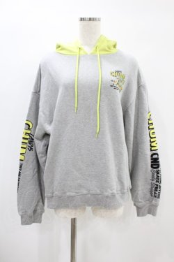 画像1: Candy Stripper / CANDYS CHUM BICOLOR HOODIE  グレー H-24-06-15-1054-PU-TO-KB-ZT025