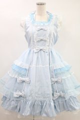 Angelic Pretty / Candyストライプリボンワンピース Free サックス H-24-06-16-019-AP-OP-NS-ZH