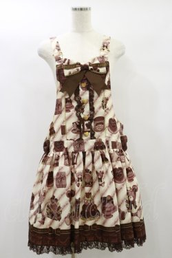 画像1: Angelic Pretty / Bear’s Chocolaterieサロペット Free アイボリー H-24-06-19-096-AP-OP-NS-ZH