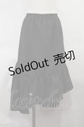 NieR Clothing / ロゴクロス刺繍アシメスカート  黒 H-24-06-20-011-PU-SK-KB-ZH