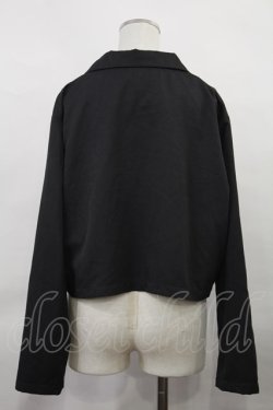 画像2: NieR Clothing / シルエット刺繍ジャケット  黒 H-24-06-20-020-PU-JA-KB-ZT060