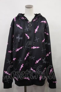 NieR Clothing / 防寒裏起毛パーカー  黒 H-24-06-20-028-PU-TO-KB-ZT059