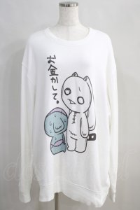 NieR Clothing / プリントSWEAT  2XL 白 H-24-06-21-028-PU-TO-KB-ZT071