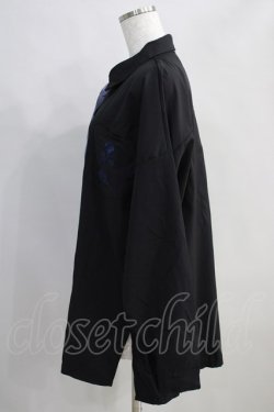 画像2: NieR Clothing / ネクタイ付シャツ  黒 H-24-06-21-026-PU-BL-KB-ZH