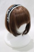 Rose Marie seoir / princess ribbon headband - ブラック H-24-06-24-1068-EL-AC-NS-ZH