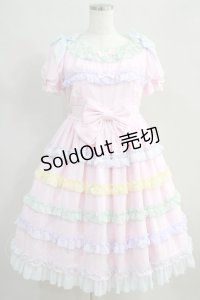 Angelic Pretty / しゃぼん玉ワンピース Free ピンク H-24-06-24-1009-AP-OP-NS-ZH