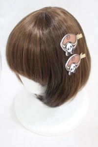 NieR Clothing / ヘアクリップ2個セット  どら焼き田中さん H-24-06-25-008-PU-AC-KB-ZT424