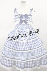 BABY,THE STARS SHINE BRIGHT / Milky Gingham Dollジャンパースカート Free ブルー H-24-06-25-1018-BA-OP-NS-ZH