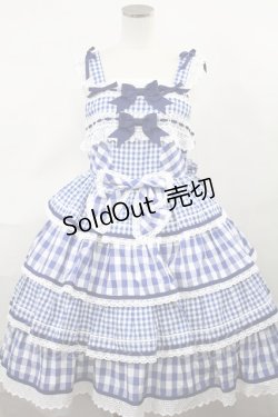 画像1: BABY,THE STARS SHINE BRIGHT / Milky Gingham Dollジャンパースカート Free ブルー H-24-06-25-1018-BA-OP-NS-ZH