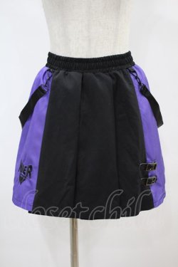 画像1: NieR Clothing / バイカラースカート  黒×紫 H-24-06-25-040-PU-SK-KB-ZH