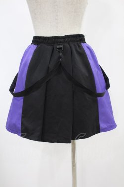 画像2: NieR Clothing / バイカラースカート  黒×紫 H-24-06-25-040-PU-SK-KB-ZH